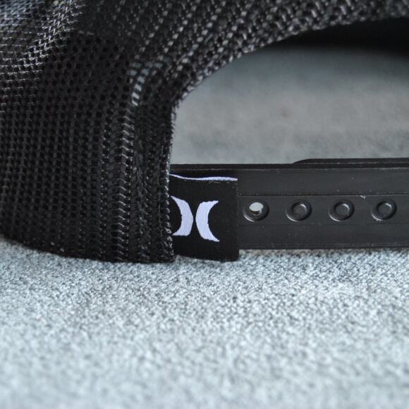 Hurley Black w/ Blue & Yellow Gradient Design Snapback Trucker Hat - Picture 8 of 10